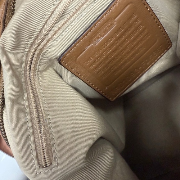 Coach Tan and Brown Signature Monogram Vintage Shoulder Bag - Picture 5 of 8